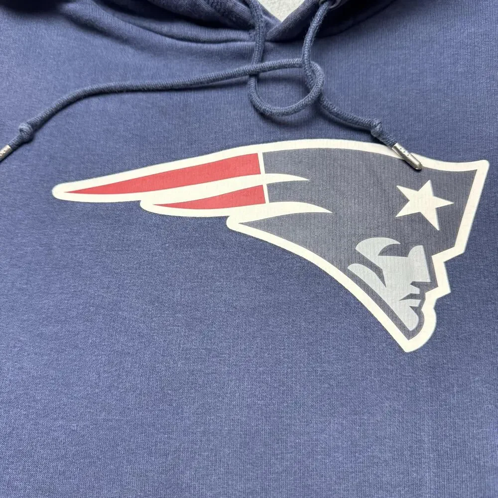 New England Patriots Hoodie Mens XL Blue NFL Football Nike Sweatshirt Logo